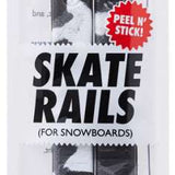 Crab Grab Skate Rails - Black skate rails with white crab claw logo on top.