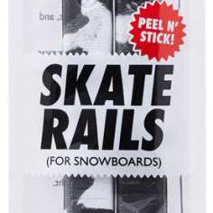 Crab Grab Skate Rails - Black skate rails with white crab claw logo on top.