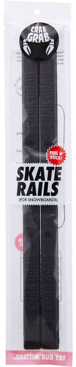 Crab Grab - Skate rails with embossed crab grab logo on top.