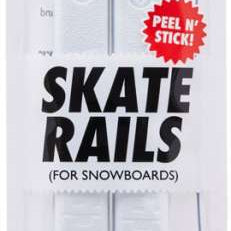 Crab Grab Skate Rails - White skate rails with a black logo on top.