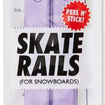 Crab Grab Skate Rails - Pair of purple skate rails with textured surface, featuring a circular logo on top and a small metal screw in each corner.