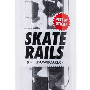 Crab Grab Skate Rails 2024 - Black skate rails with white abstract pattern.
