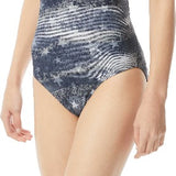 TYR Ladies' American Dream Diamondfit Swimsuit - A navy blue swimsuit with a pattern of white stars and diamonds.