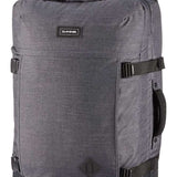 Dakine 365 Roller 100L 2024 - A large, rectangular roller bag with a gray fabric exterior and black wheels.