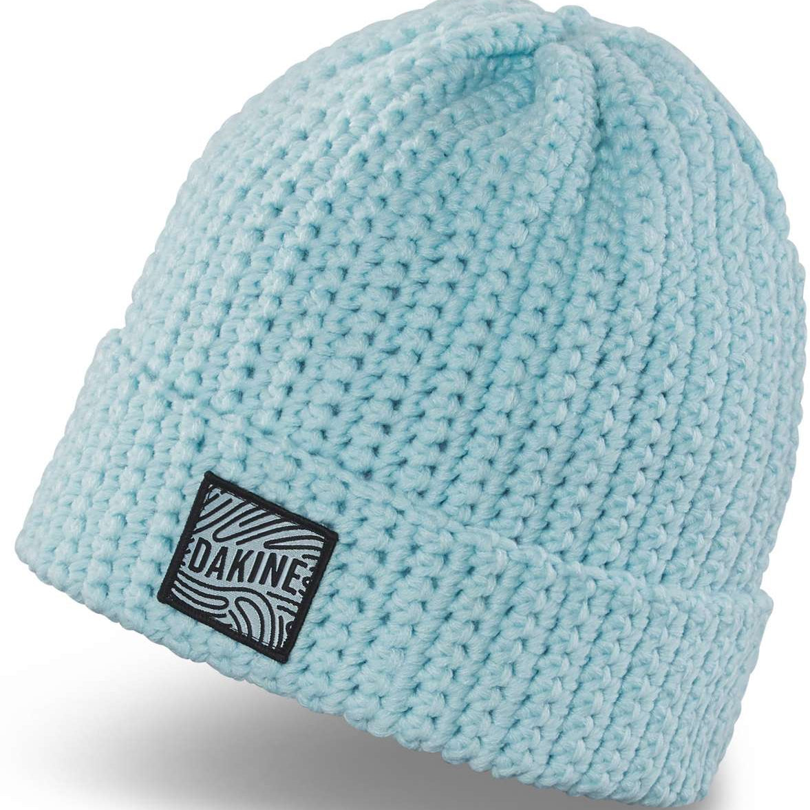 Dakine Addison Beanie 2024 - A light blue beanie with a black and white logo patch on the front.