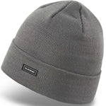 Dakine Andy Merino Beanie 2024 - A gray beanie with a black label featuring white lettering that reads "DAKINE".