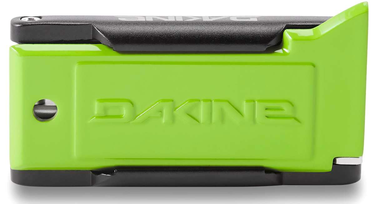 Dakine BC Tool 2022-2023 - A lime green tool with a black handle and silver hardware, featuring a rectangular shape with rounded edges.