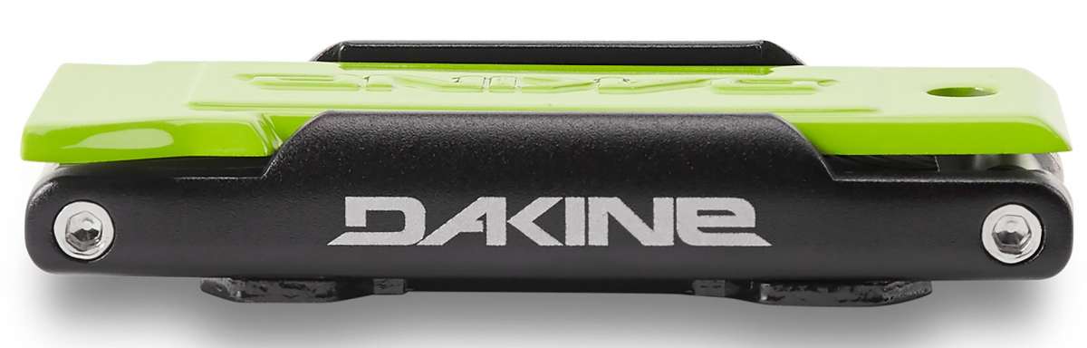 Dakine BC Tool 2024 - Black tool with silver metal hardware, lime green accents and a black handle.