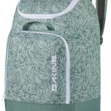 Dakine Boot Pack 50L 2024 - A large, rectangular backpack with a light gray color and white accents, featuring a zippered front pocket and two straps on top.