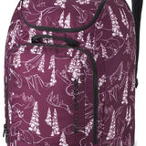 Dakine Boot Pack 50L 2024 - A large, rectangular backpack with a black top and bottom trim, featuring white straps and a zippered pocket on the front.