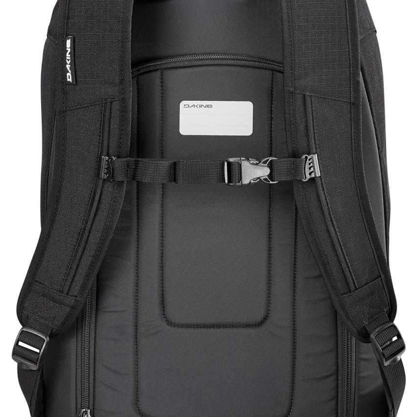 Dakine Boot Pack 50L 2024 - A black backpack with a rectangular shape and two zippered pockets on either side.
