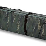 Dakine Boundary Ski Roller Bag 2024 - A large, rectangular bag with a dark gray color and white accents, featuring a zippered top and two black handles on either side.