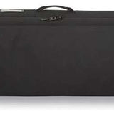 Dakine Boundary Ski Roller Bag 2024 - Black roller bag with white lettering and a zippered pocket on the side.