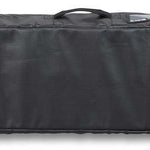 Dakine Boundary Ski Roller Bag 2024 - Black roller bag with two wheels at the back and a handle on top.