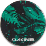 Dakine Circle Mat Stomp Pad 2022-2023 - A round, black stomp pad with a circular logo in the center and a white border around it.