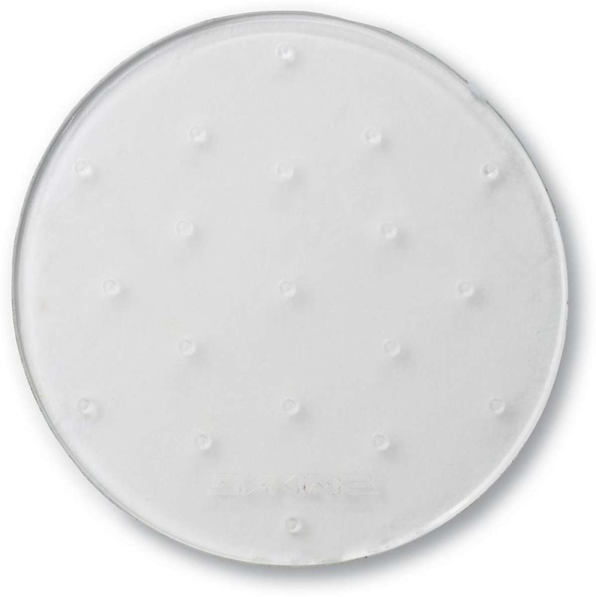 Dakine Circle Mat Stomp Pad 2024 - A round, white mat with a textured surface and circular pattern of raised dots.