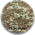 Dakine Circle Mat Stomp Pad 2024 - A tan-colored mat with a circular shape and a stomp pad design, featuring a subtle pattern of darker brown lines.