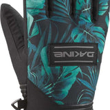 Dakine Crossfire Glove 2022-2023 - A pair of black gloves with a palm print design and gray accents on the wrist strap.
