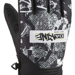 Dakine Crossfire Glove 2022-2023 - A black and white glove with a pattern of diagonal stripes on the palm side, featuring a textured grip on the fingers.