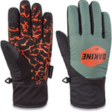 Dakine Crossfire Gloves 2024 - Black gloves with orange accents and a black strap on the wrist.