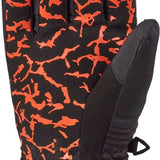Dakine Crossfire Gloves 2024 - Black gloves with orange patterned design on palm and fingers.