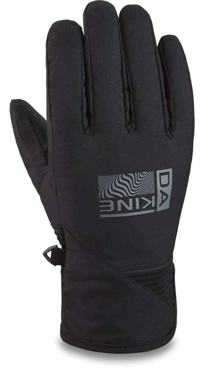Dakine Crossfire Gloves 2024 - A pair of black gloves with a textured palm and finger grip patches on the fingertips.