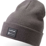 Dakine Cutter Beanie Adult 2024 - A gray beanie with a black patch on the front featuring white lettering that reads "DAKINE" and a small logo below it.
