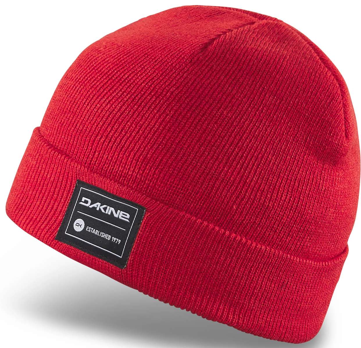 Dakine Cutter Beanie Youth 2024 - A red beanie with a black label featuring "DAKINE" in white letters.