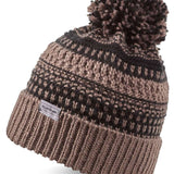 Dakine Davina Beanie 2022-2023 - A brown beanie with a black stripe and a large pom-pom on top.