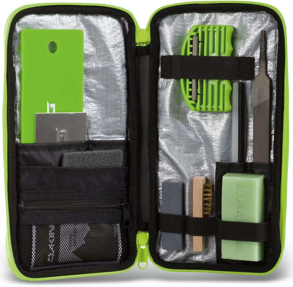 Dakine Deluxe Tune Tuning Kit - 2024 kit in a black zippered case with white and red lettering on top.