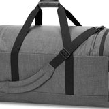 Dakine EQ Duffle 70L Bag 2024 - A large gray duffel bag with a zippered top and two black shoulder straps.