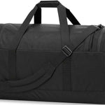 Dakine EQ Duffle 70L Bag 2024 - A large black duffel bag with two zippered pockets on the front and a handle at the top.