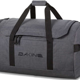 Dakine EQ Duffle 70L Bag 2024 - A large gray duffel bag with a zippered top and two black shoulder straps.