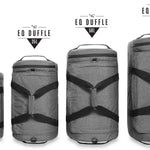 Dakine - EQ Duffle 70L Bag 2024 is shown in a light gray color with black straps and hardware.