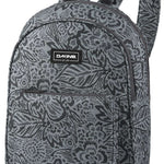 Dakine Ladies Essentials Pack 7L 2022-2023 - A gray backpack with a floral pattern and black accents, featuring two straps and a zippered front pocket.