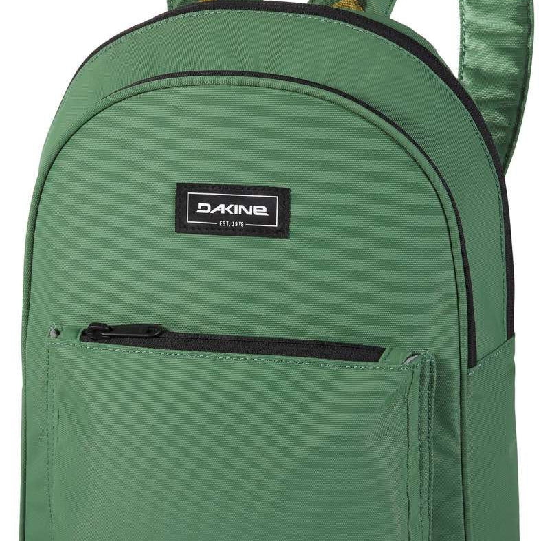 Dakine Ladies Essentials Pack 7L 2022-2023 - A green backpack with a zippered front pocket and two adjustable shoulder straps.