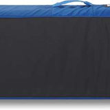 Dakine Fall Line Ski Roller Bag 2024 - Black roller bag with blue accents and a handle on top.