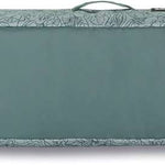 Dakine Fall Line Ski Roller Bag 2024 - Black roller bag with white trim and black wheels.