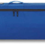 Dakine Fall Line Ski Roller Bag 2024 - Black roller bag with blue accents and a zippered front pocket.