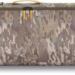 Dakine Fall Line Ski Roller Bag 2024 - A brown ski roller bag with a yellow zipper and black handle.