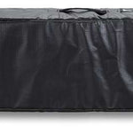 Dakine Fall Line Ski Roller Bag 2024 - Black roller bag with two wheels and a handle on top.