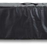 Dakine Fall Line Ski Roller Bag 2024 - Black roller bag with two wheels and a handle on top.