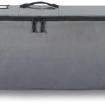 Dakine Fall Line Ski Roller Bag 2024 - Gray roller bag with black trim and orange zipper.