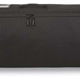 Dakine Fall Line Ski Roller Bag 2024 - Black roller bag with silver hardware and a zippered top.