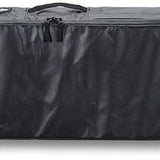 Dakine Fall Line Ski Roller Bag 2024 - Black roller bag with a zippered top and two side pockets, featuring a handle on one end.