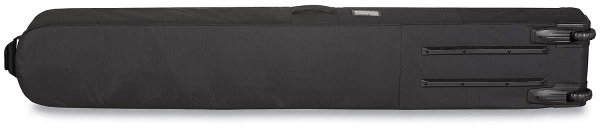 Dakine Fall Line Ski Roller Bag 2024 - Black roller bag with two wheels and a handle on top.