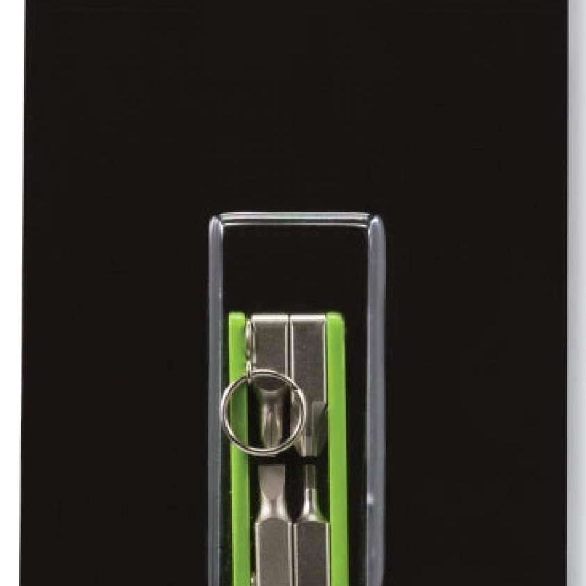 Dakine Fidget Tool 2022-2023 - A small, silver metal tool with a keychain ring and two flat ends on either side of it.