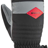 Dakine Fillmore Mitten 2022-2023 - A black mitten with a red logo patch on the back and gray leather accents.