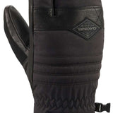 Dakine Fillmore Trigger Mitt 2022-2023 - Black mitt with quilted pattern on palm and thumb, black leather trim around cuff.