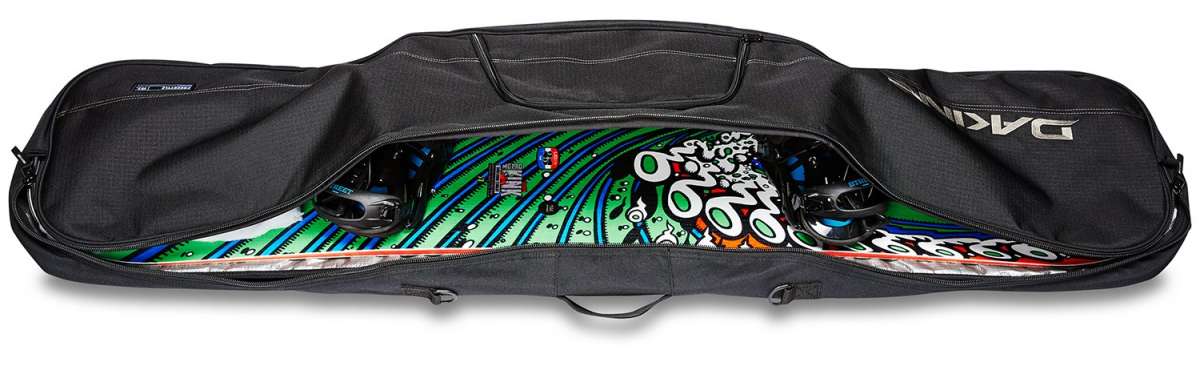 Dakine Freestyle Board Bag 2024 - Black bag with white logo and zipper on top.